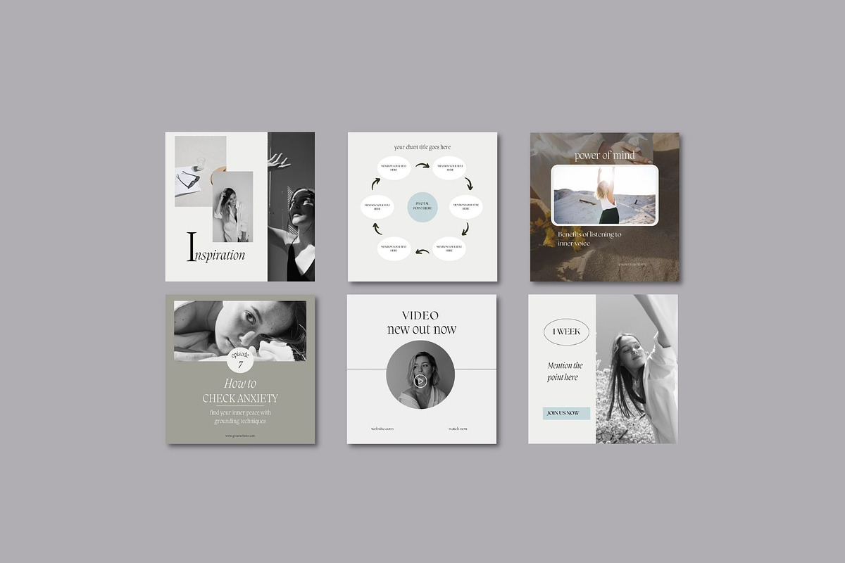 Wellness Coach Instagram template, a Social Media Template by Deepa ...