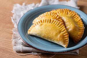 Homemade empanadas on a plate