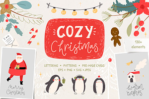 Christmas art, lettering collection