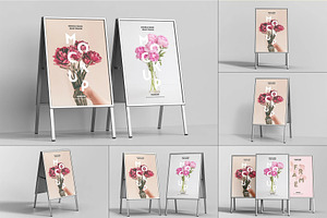Double Sided Snap Frame Mock-up, an Advertising Mockup by zippypixelstudio