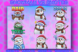 snowman v2 emotes, an Object Graphic by YUNGMOTS