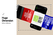Phone Carousel Mockup, a Mockup by SLAB! Design (Thumbnail 2 of 6)