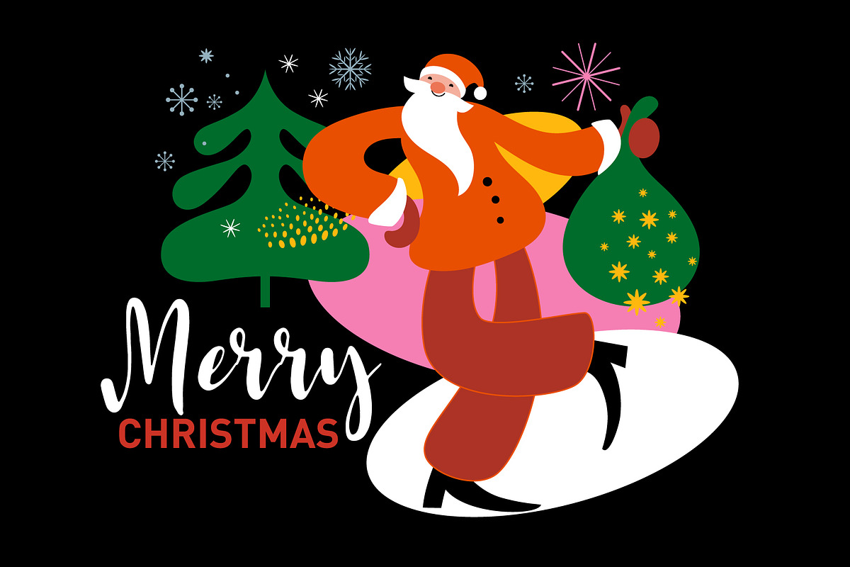 Merry Christmas cards, a Seasonal Illustration by lenlis (Photo 1 of 6)