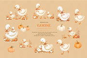 Fall Autumn Goose Pumpkin Clipart, an Animal Illustration by Sunflower Day Love (Thumbnail 4 of 4)