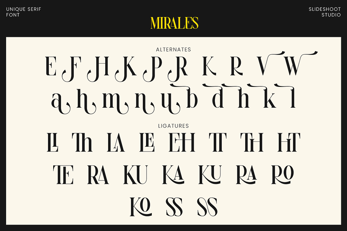 Mirales - Vintage Serif Font, a Serif Font by Idea Studio (Photo 12 of 12)