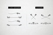 60 Flower Logo Borders, Floral Icons, an Outline Icon by Hatch Design Workshop (Thumbnail 8 of 11)
