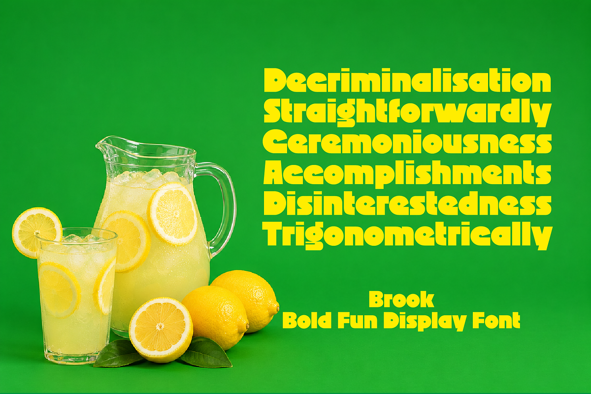 Brook Bold Fun Display Font, a Sans Serif Font by PeanutButter Type (Photo 3 of 5)