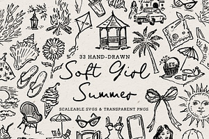 Summer Soft Girl Clipart, Beach, an Object Graphic by The October Creative