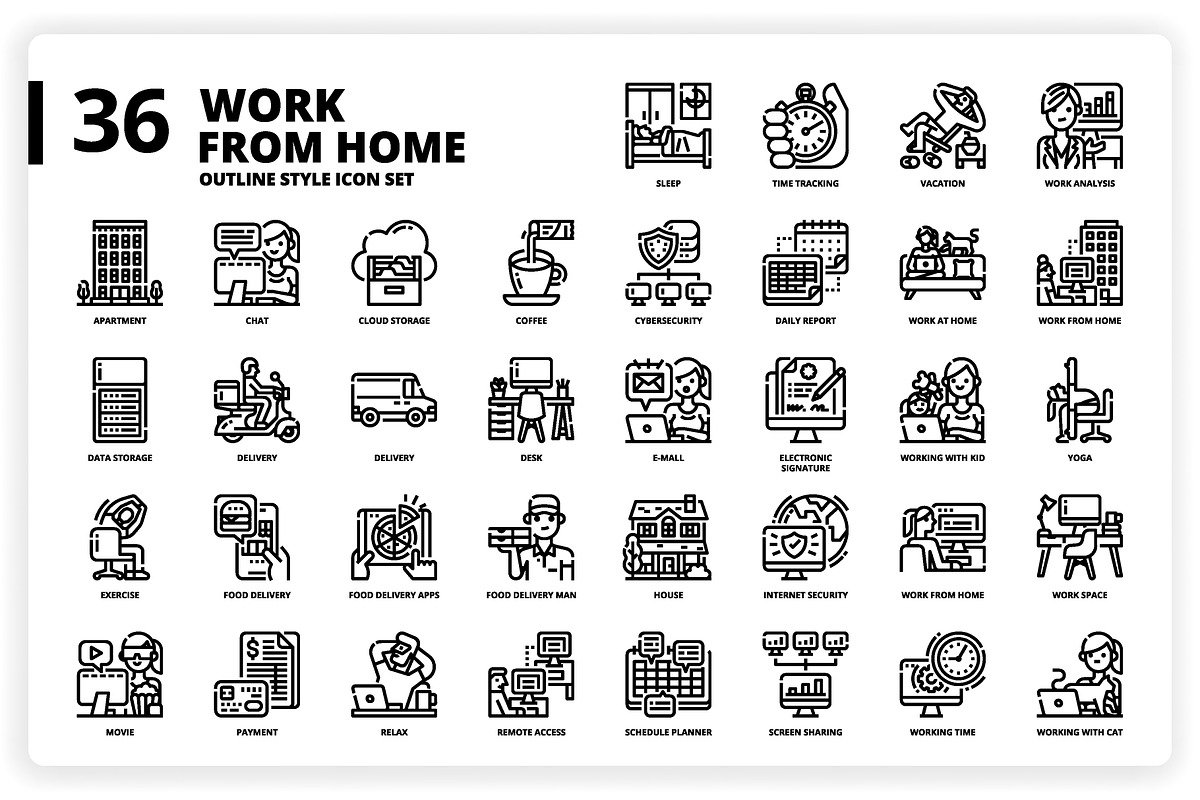 3,600 Icons x3 Styles, an Outline Icon by monkik (Photo 293 of 299)