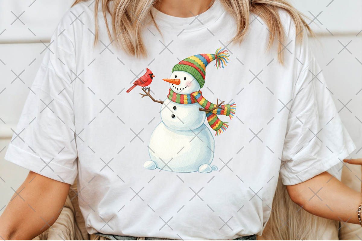Christmas Cute Funny Snowman PNG, an Illustration by Craft Nest (Photo 3 of 6)