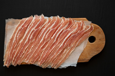 Raw Organic Bacon Ready to Cook, a Food & Drink Photo by LiudmylaChuhunova
