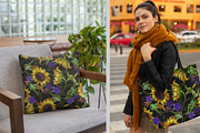 Sunflowers and meadow berries, a Pattern Graphic by Matrioshka (Thumbnail 5 of 6)