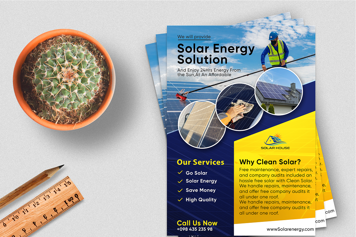 Solar Energy Solution Flyer Template