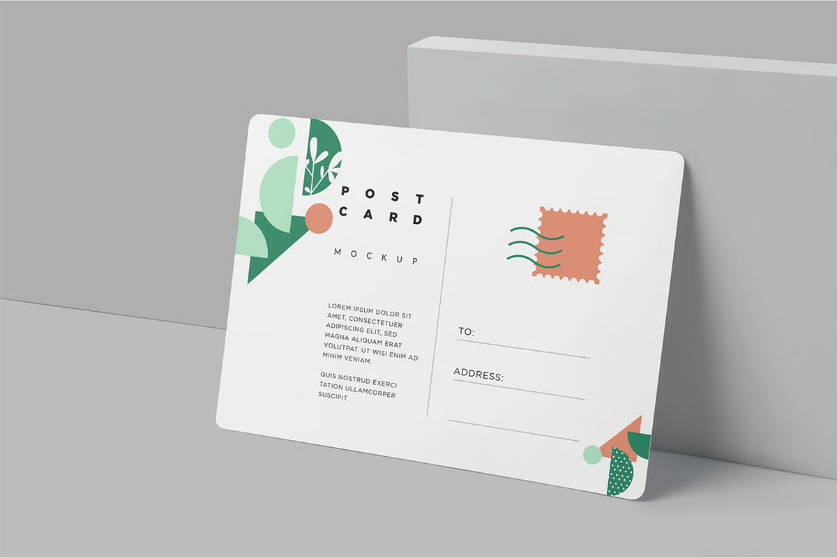 5 x 7 Inches Post Card Mockups, an Advertising Mockup by megostudi0 (Photo 6 of 6)