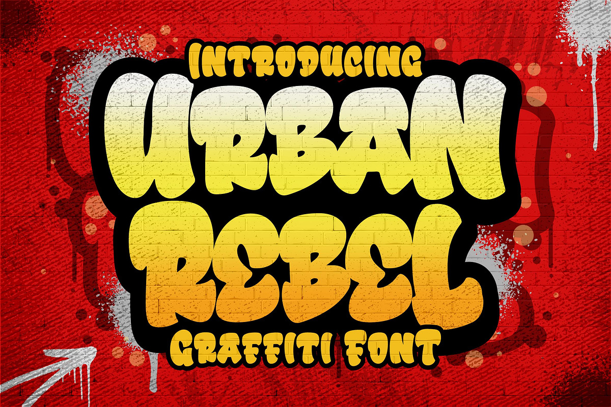 Urban Rebel a Graffiti Font, a Blackletter Font by Blankids Studio (Photo 1 of 7)