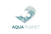 Aqua logo template with waves, a Branding & Logo Template by MaryHat Shop (Thumbnail 3 of 8)