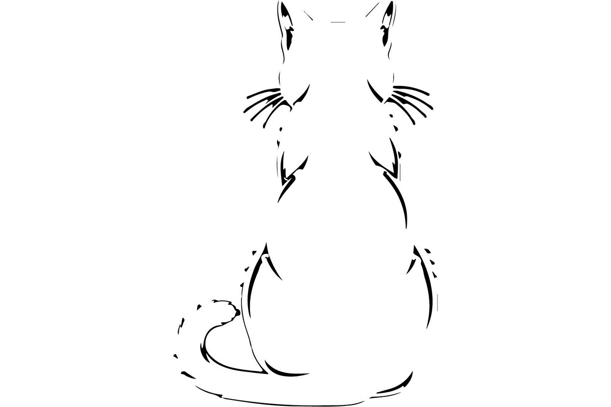 Cute Cat Silhouette Vector Mega, an Animal Illustration by Designer_Momina (Photo 17 of 31)