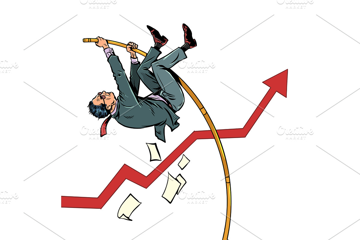Pop Art Retro The businessman and, a Person Illustration by studiostoks