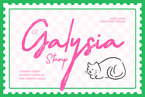 CS Galysia Stamp, a Script Font by Craft Supply Co.