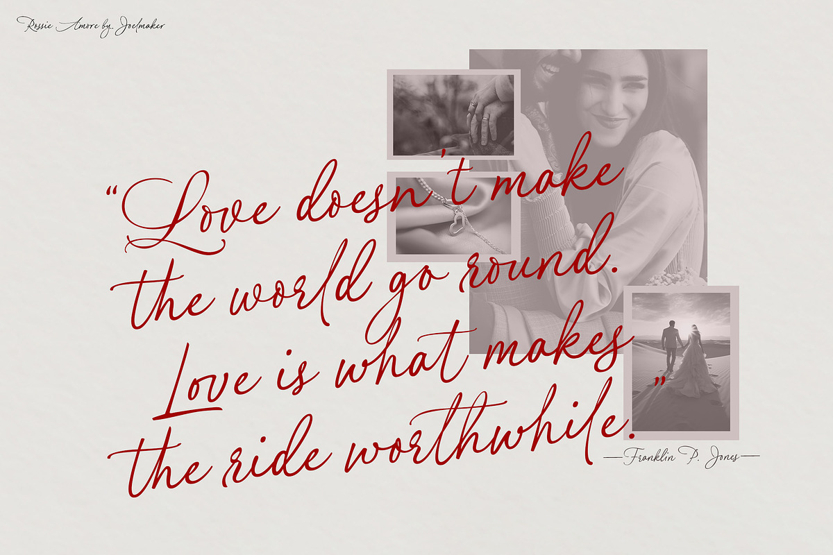 Rossie Amor, a Handwritten Font by joelmaker (Photo 10 of 15)
