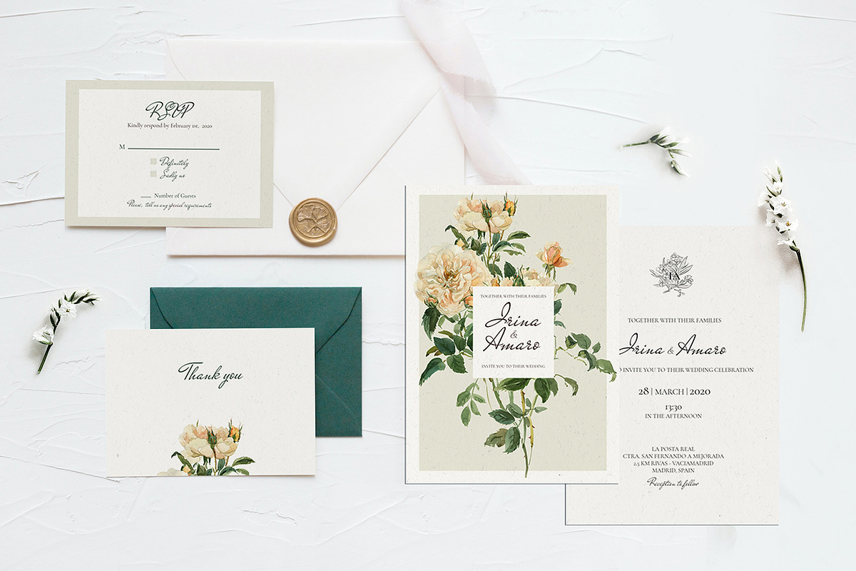 My Beautiful Wedding Invitation Set, an Invitation Template by Irina Dolgikh (Photo 1 of 6)