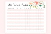 Bill Tracker Printable Letter Size, a Stationery Template by EasyLifePlanners (Thumbnail 4 of 4)