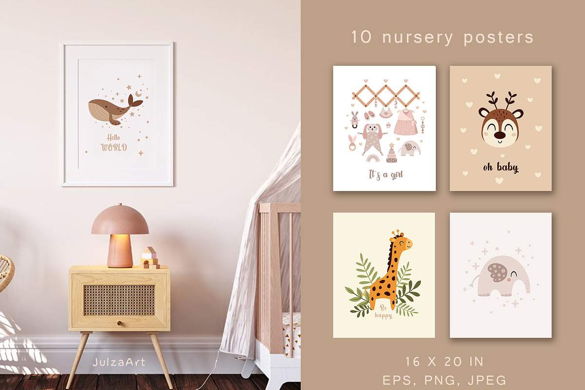 Bohemian nursery collection, an Object Illustration by JulzaArt (Photo 5 of 12)