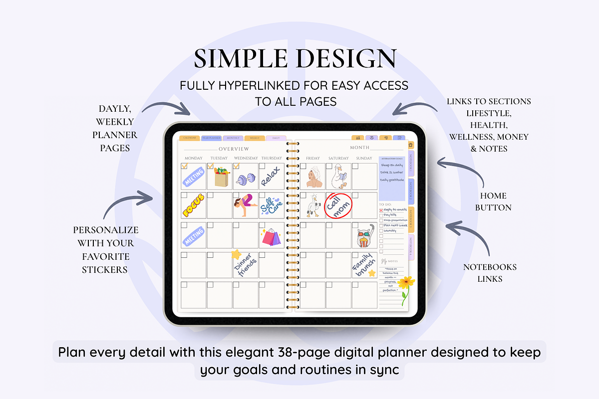 Undated Digital Planner (PLR License) preview 2