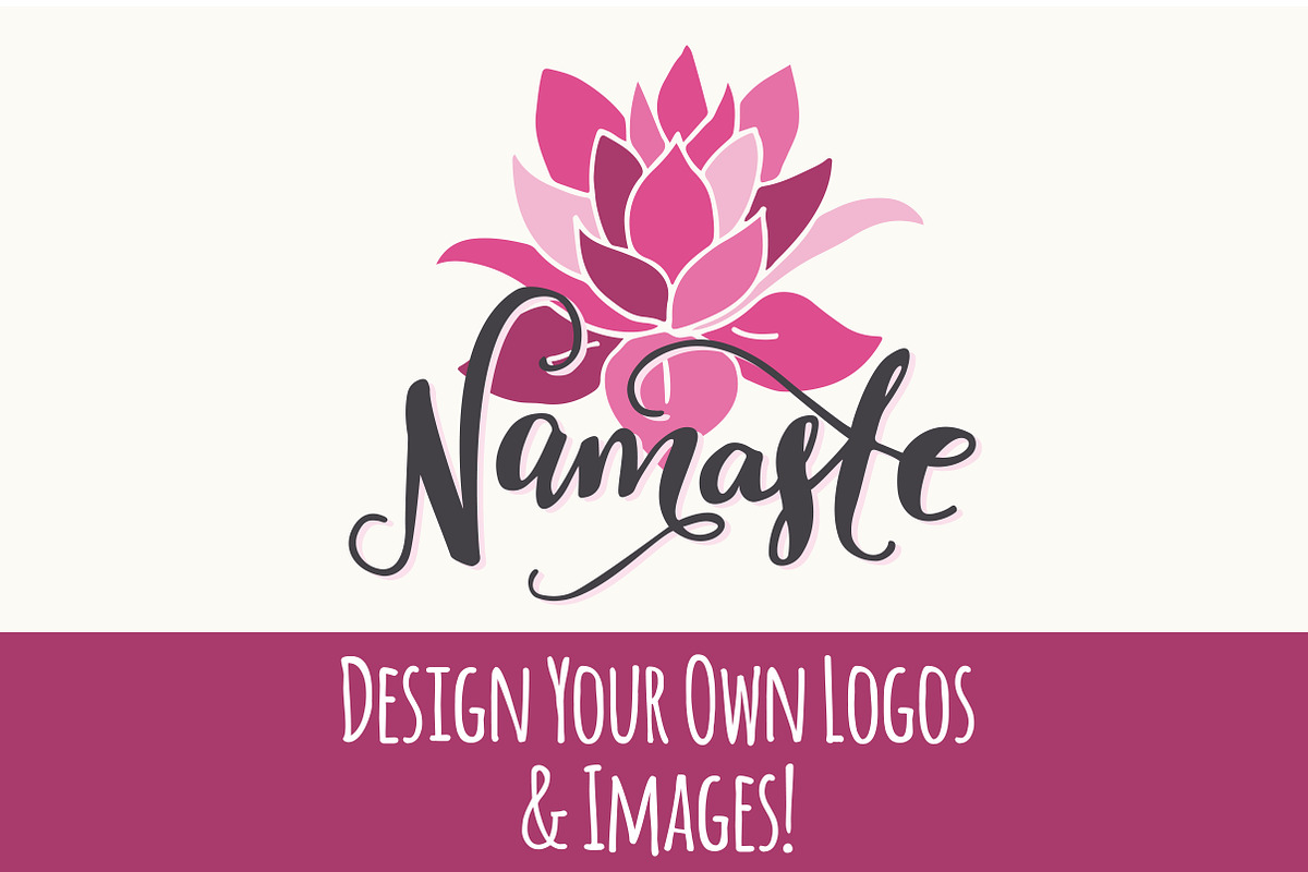 Yoga Phrases & Lotus Flowers Clipart, an Object Graphic by The Pen and Brush (Photo 5 of 5)