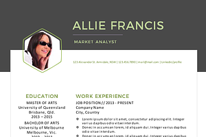 3 In 1 Creative Word Resume