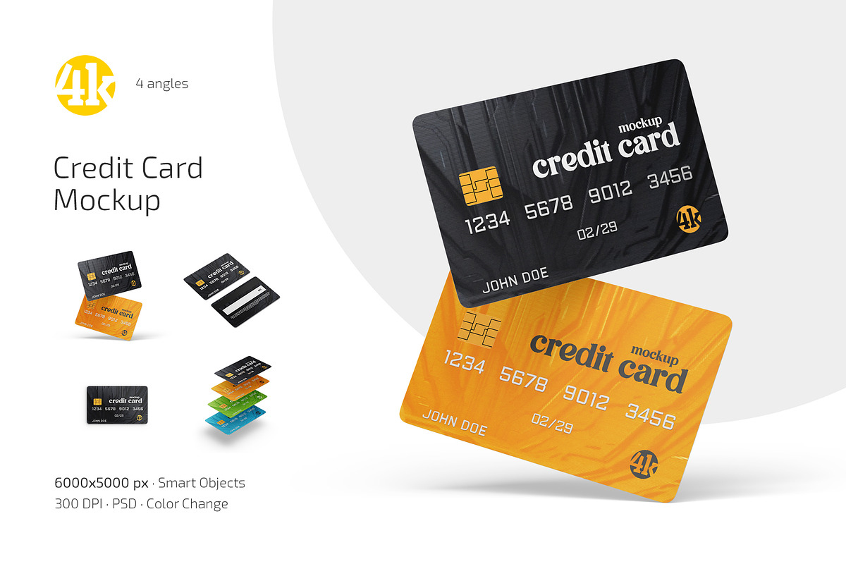 Credit Card Mockup Set, a Product Mockup by Country4k (Photo 1 of 4)