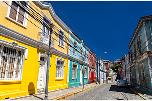 Colorful houses on Templeman Street, an Architecture Photo by Leonid Andronov