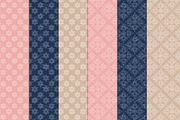 Navy & Pink Floral Christmas Wreath, an Illustration by Amanda Ilkov (Thumbnail 5 of 5)