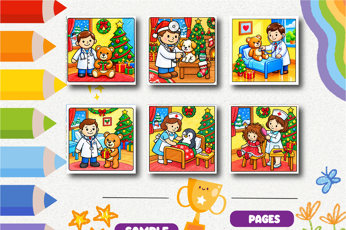 Christmas Toy Hospital Coloring Book, an Education Illustration by Design Zone (Photo 2 of 5)