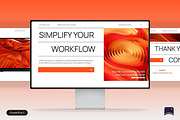 White Orange Modern Pitch Deck, a Presentation Template by Claymoon Lab (Thumbnail 1 of 7)