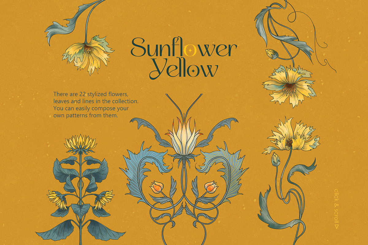 Sunflower Yellow. Pattern Collection, a Pattern Graphic by Colden Blue (Photo 2 of 14)