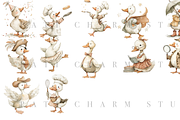 50 Silly Goose Clipart Set, an Animal Illustration by Pati Charm Studio (Thumbnail 3 of 9)