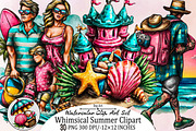 Whimsical Summer Clipart Bundle., an Illustration by SVGArt (Thumbnail 1 of 9)