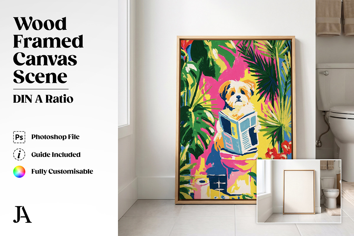 Framed Canvas Mockup Bundle PSD, a Household Mockup by Julian Adams (Photo 28 of 35)