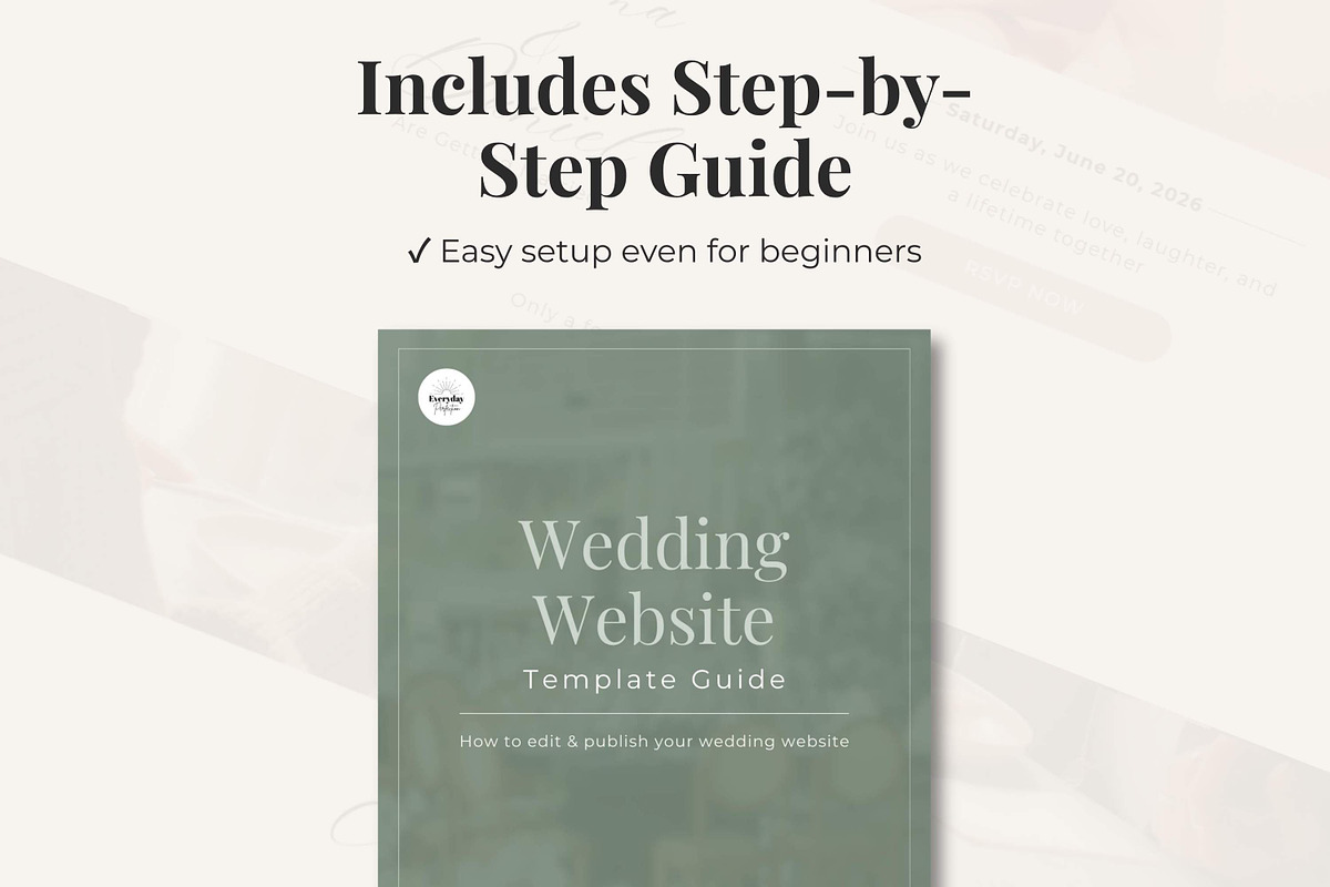 Minimal Wedding Website Invitation, a Landing Page Template by Everyday Perfection (Photo 7 of 8)