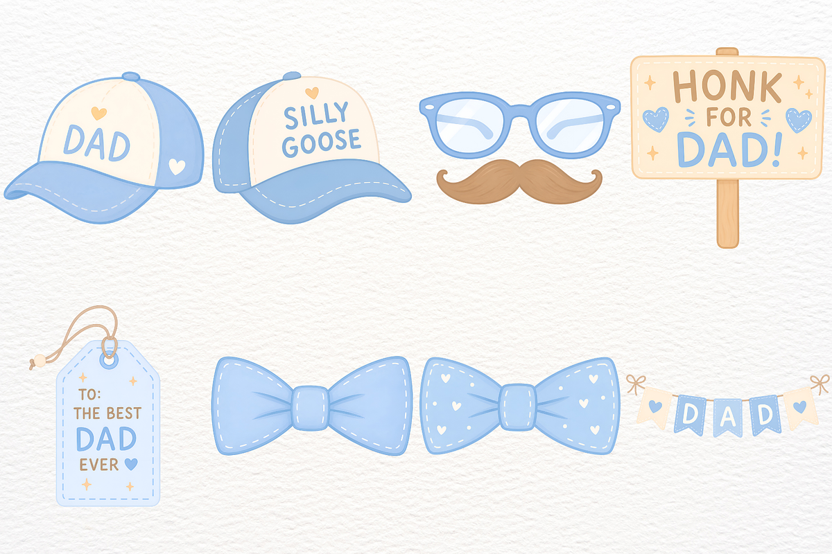 Silly Goose Clipart Father's Day PNG, a Seasonal Illustration by SugarCloudStudioArt (Photo 5 of 6)