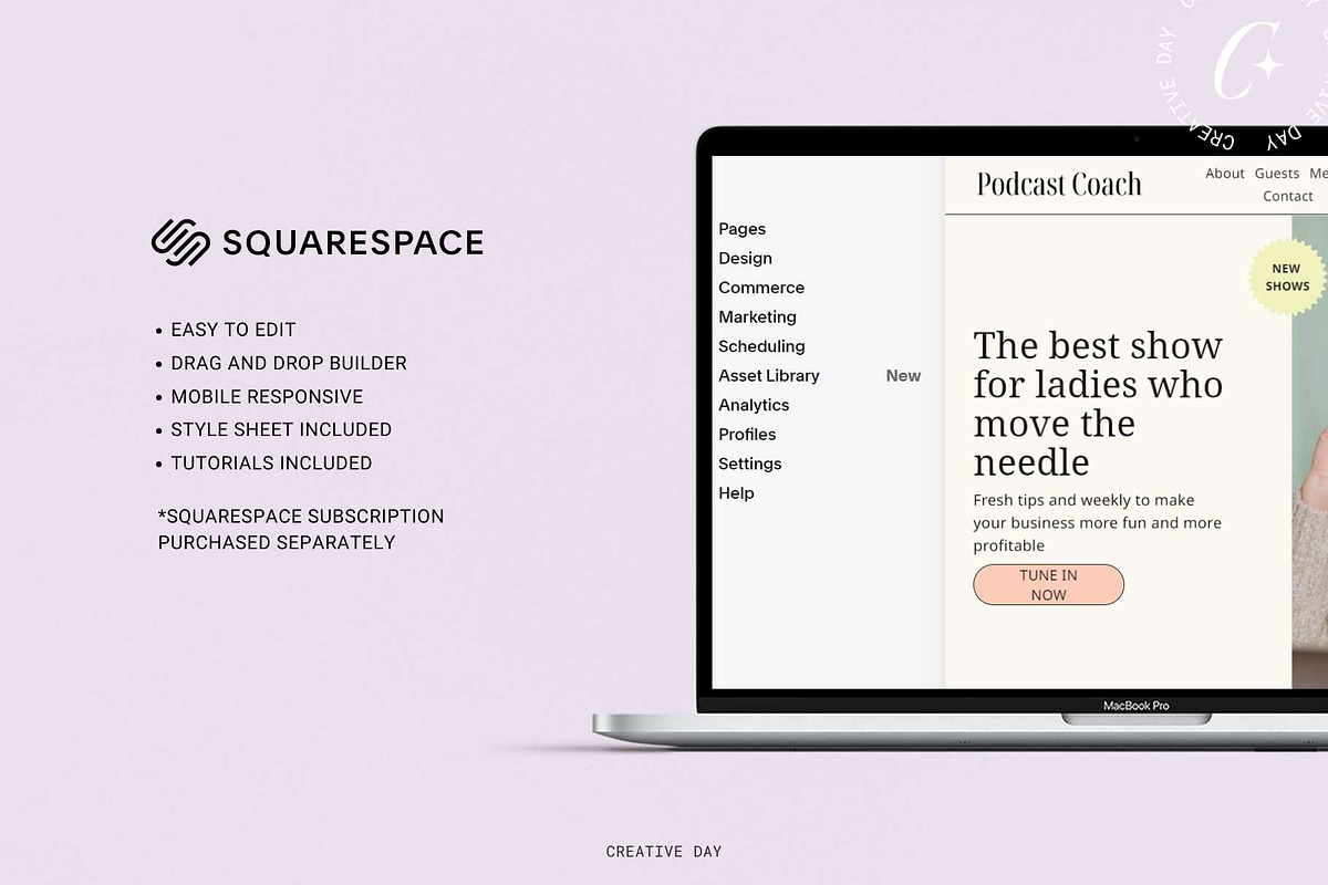 Podcast Coach Squarespace Template, a Squarespace Template by Creative Day (Photo 5 of 5)