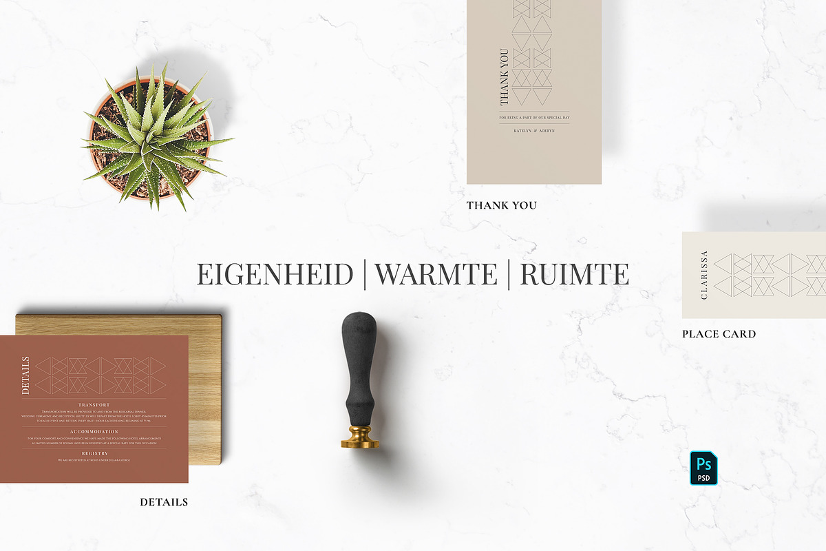 Modern Minimal Wedding Suite, an Invitation Template by Azka Creative (Photo 5 of 5)
