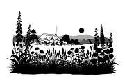 50 Garden Frame Silhouette Bundle, an Illustration by musafir_fashion (Thumbnail 33 of 51)