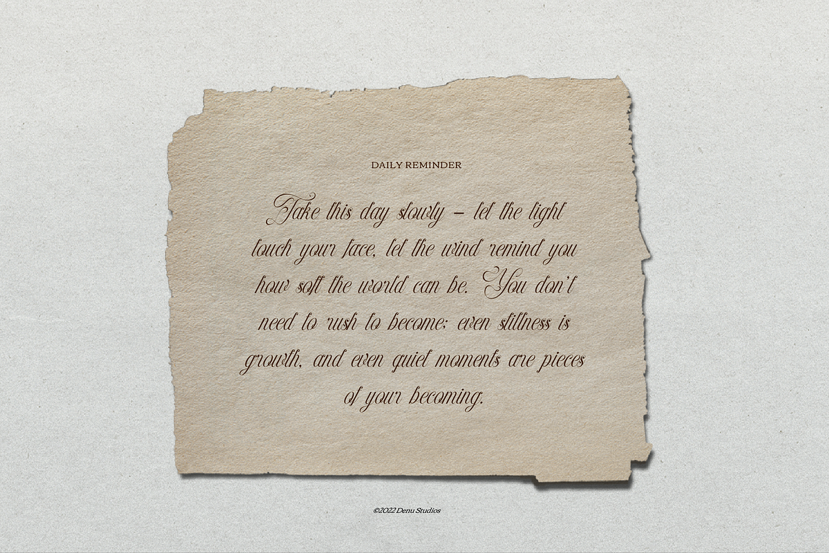 Raufendry Beauty Calligraphy Script, a Script Font by Denustudios (Photo 2 of 12)