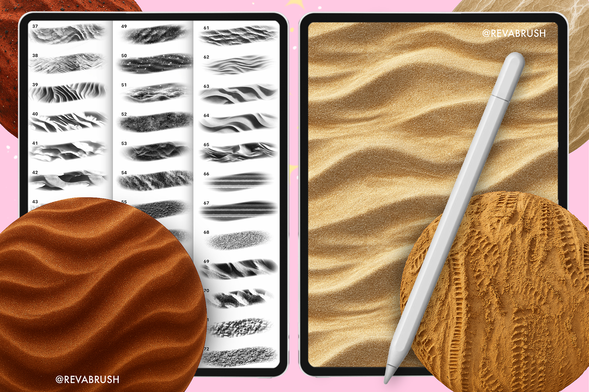 Procreate Sand & Desert brushes, a Brush Add-On by Revabrush (Photo 7 of 7)