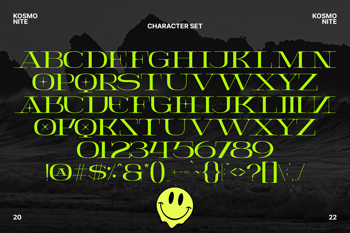 Kosmonite - Experimental Serif Fonts, a Font by Konstantine Studio (Photo 3 of 3)