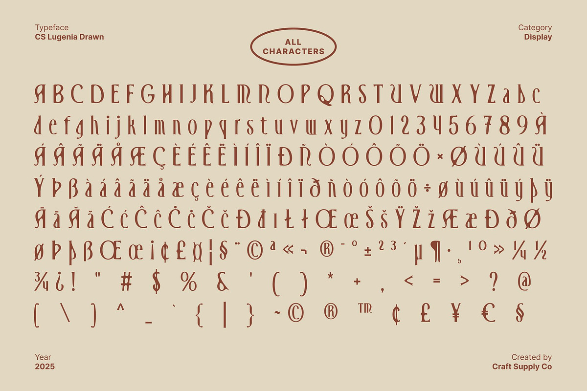 CS Lugenia Drawn, a Serif Font by Craft Supply Co. (Photo 8 of 8)