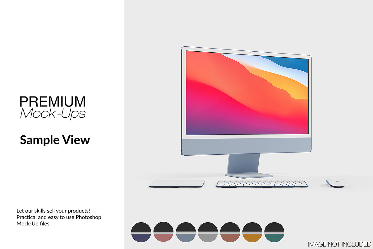 Apple iMac 24” M1 Mockups, a Device Mockup by mock-ups (Photo 9 of 13)