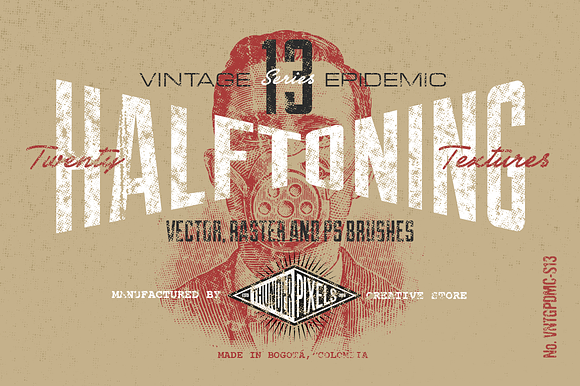 20 Halftoning Textures - VES13 preview 6